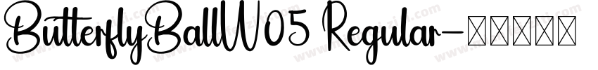 ButterflyBallW05 Regular字体转换